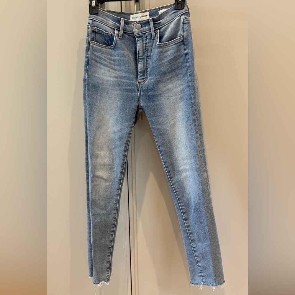 Aritzia Denim Forum Light Blue Lola High Rise Skinny Jeans